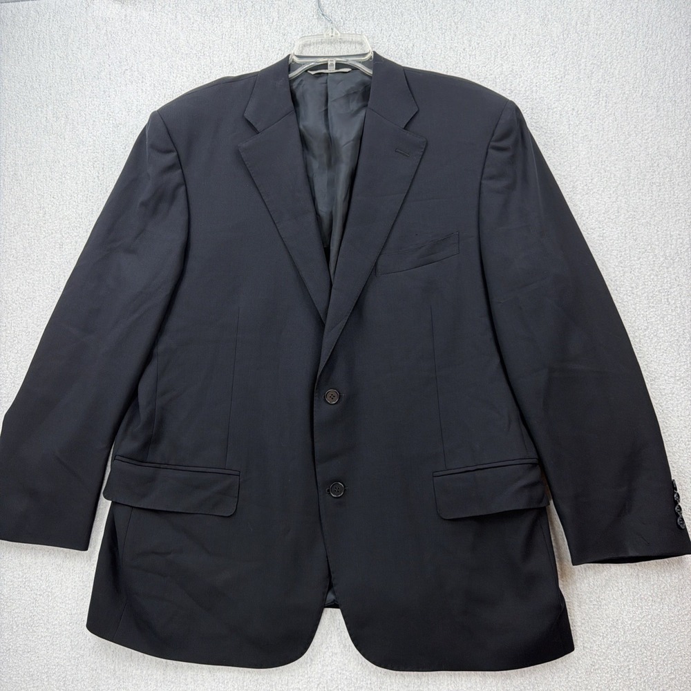 Canali Blazer Jacket Men IT 56 / 46R Navy Travel Water Resistant Sport Coat Wool